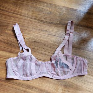 VICTORIA’S Secret LUXE LINGERIE Unlined Mesh Balconette Bra 34B